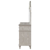 Evangeline 9-drawer Dresser with Mirror Silver Oak