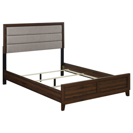 Furniture City Houma - Coaster - Welsley 50-inch Upholstered California King Bed Walnut - 223441KW