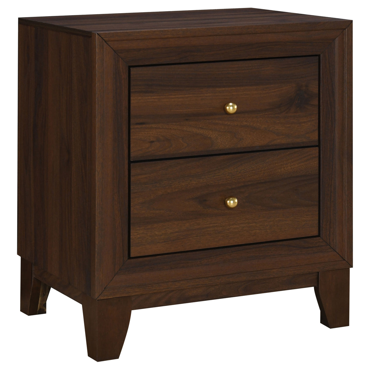 Furniture City Houma - Coaster - Welsley 2-drawer Nightstand Bedside Table Walnut - 223442