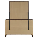 Welsley 6-drawer Dresser and Mirror Walnut