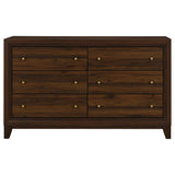 Welsley 6-drawer Dresser Cabinet Walnut