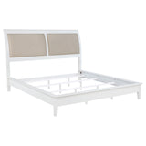 Furniture City Houma - Coaster - Bexhill 56-inch Upholstered Eastern King Panel Bed White - 223471KE