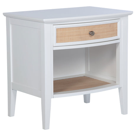 Furniture City Houma - Coaster - Bexhill 1-drawer Nightstand Bedside Table White - 223472