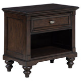 Furniture City Houma - Coaster - Andover 1-drawer Nightstand Bedside Table Dark Oak - 223632