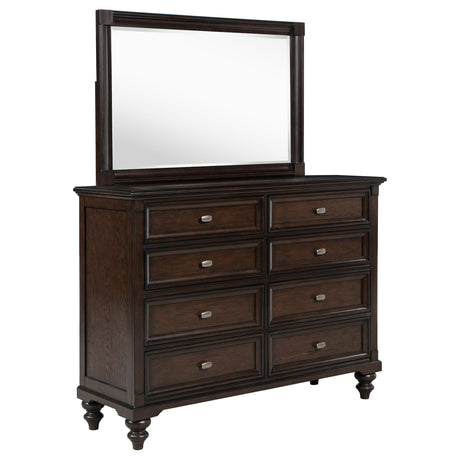 Furniture City Houma - Coaster - Andover 8-drawer Dresser and Mirror Dark Oak - 223633M