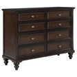 Furniture City Houma - Coaster - Andover 8-drawer Dresser Cabinet Dark Oak - 223633