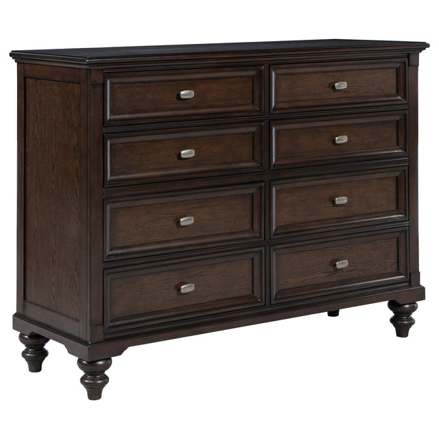 Furniture City Houma - Coaster - Andover 8-drawer Dresser Cabinet Dark Oak - 223633