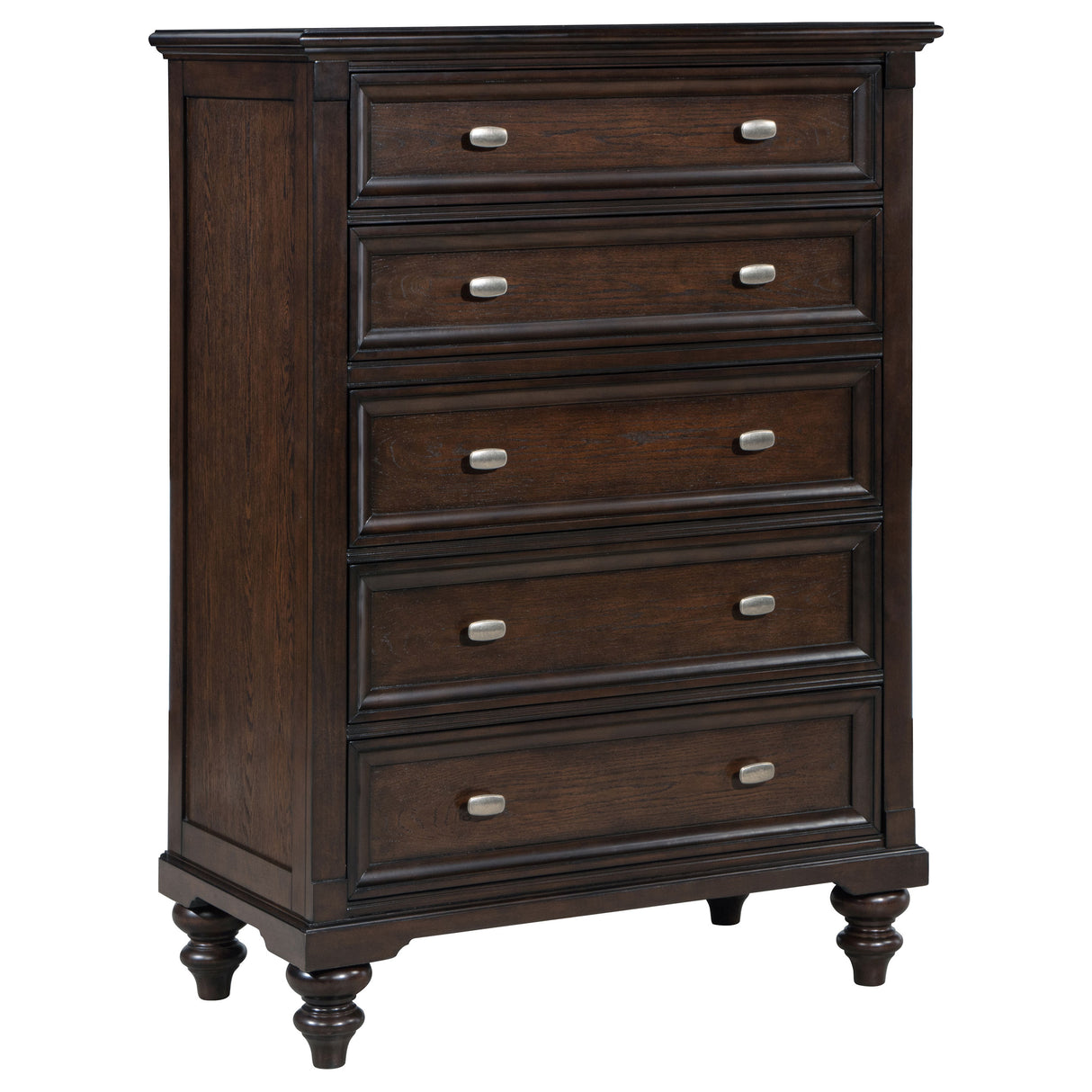 Furniture City Houma - Coaster - Andover 5-drawer Chest of Drawers Dark Oak - 223635