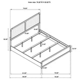 Cavelle 51-inch Upholstered Eastern King Bed Black