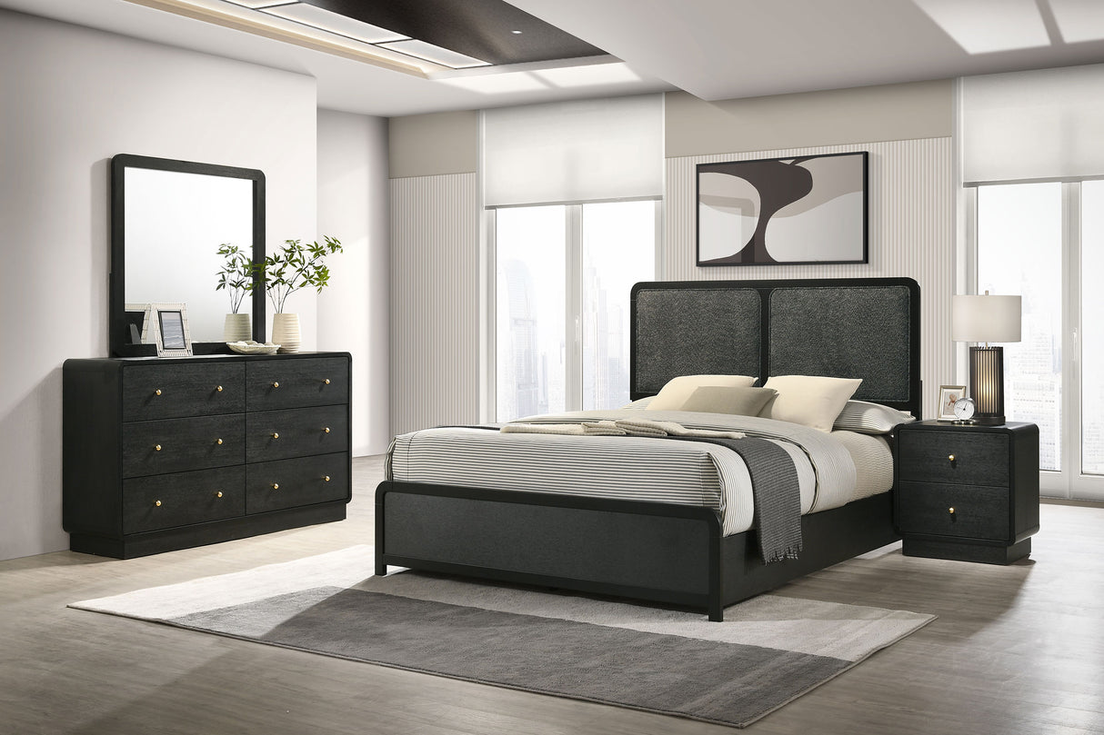Furniture City Houma - Coaster - Cavelle 4-piece Queen Bedroom Set Black - 223661Q-S4