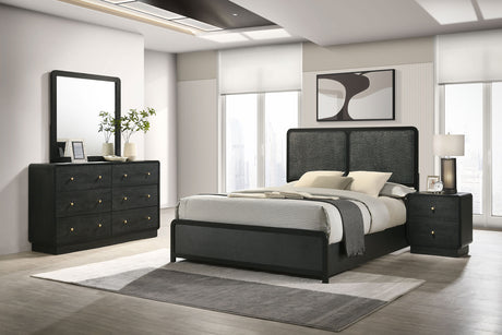 Furniture City Houma - Coaster - Cavelle 4-piece Queen Bedroom Set Black - 223661Q-S4