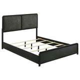 Furniture City Houma - Coaster - Cavelle 51-inch Upholstered Queen Bed Black - 223661Q