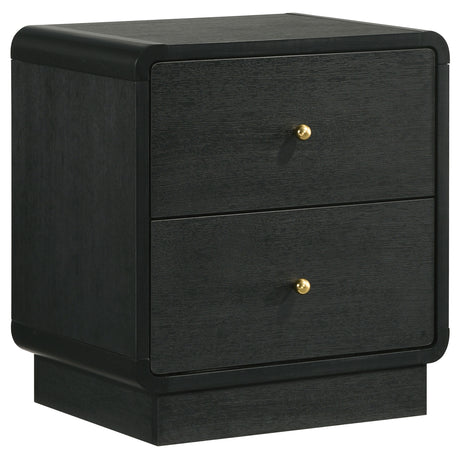 Furniture City Houma - Coaster - Cavelle 2-drawer Nightstand Bedside Table Black - 223662