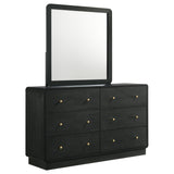 Furniture City Houma - Coaster - Cavelle 6-drawer Dresser and Mirror Black - 223663M