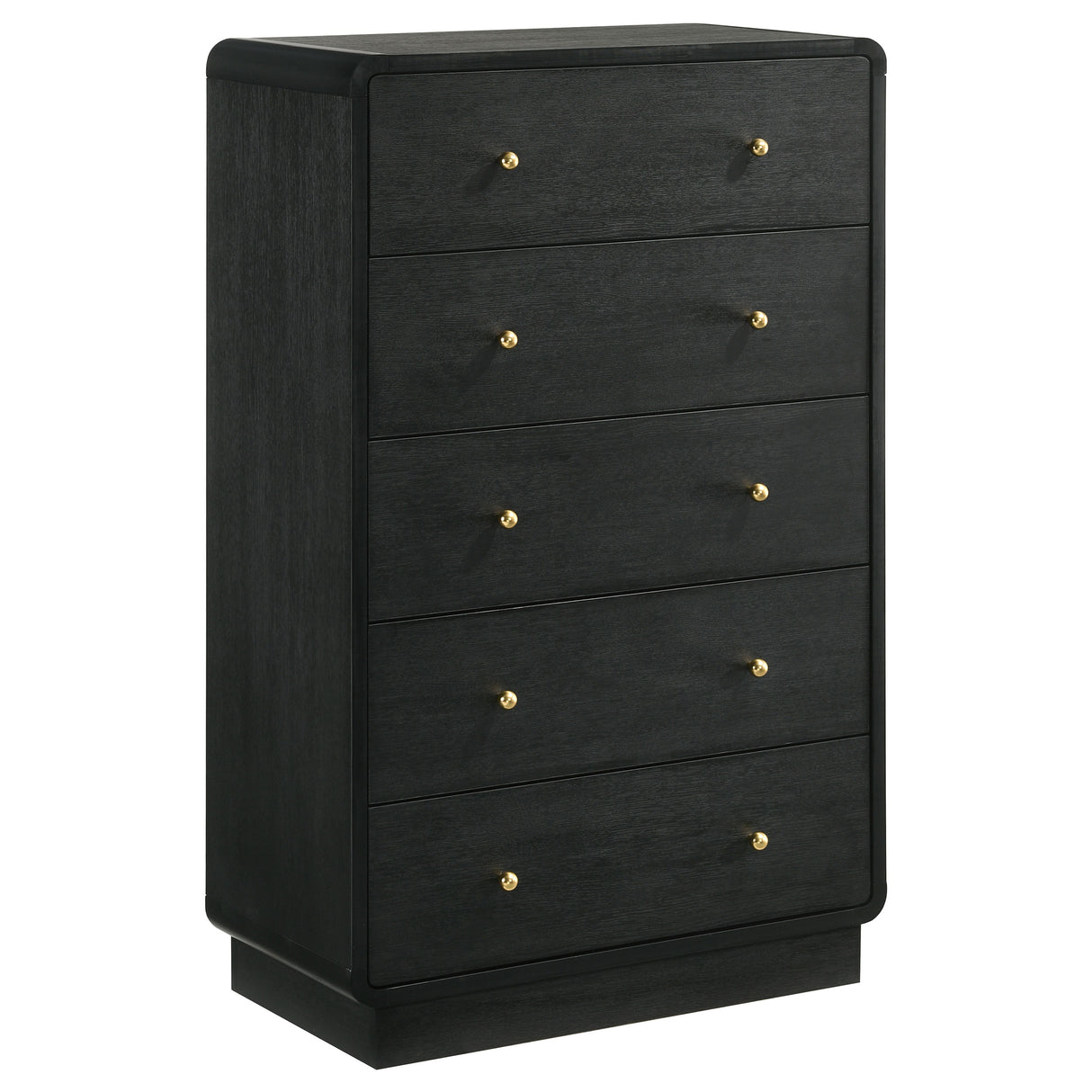 Furniture City Houma - Coaster - Cavelle 5-drawer Chest of Drawers Black - 223665