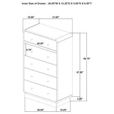 Cavelle 5-drawer Chest of Drawers Black