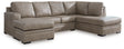 Furniture City Houma - Ashley Furniture - Amuleto 2-Piece Sectional with Chaise - RAF 2-Piece Sectional with Chaise / Desert - 22405S2