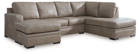 Furniture City Houma - Ashley Furniture - Amuleto 2-Piece Sectional with Chaise - RAF 2-Piece Sectional with Chaise / Desert - 22405S2