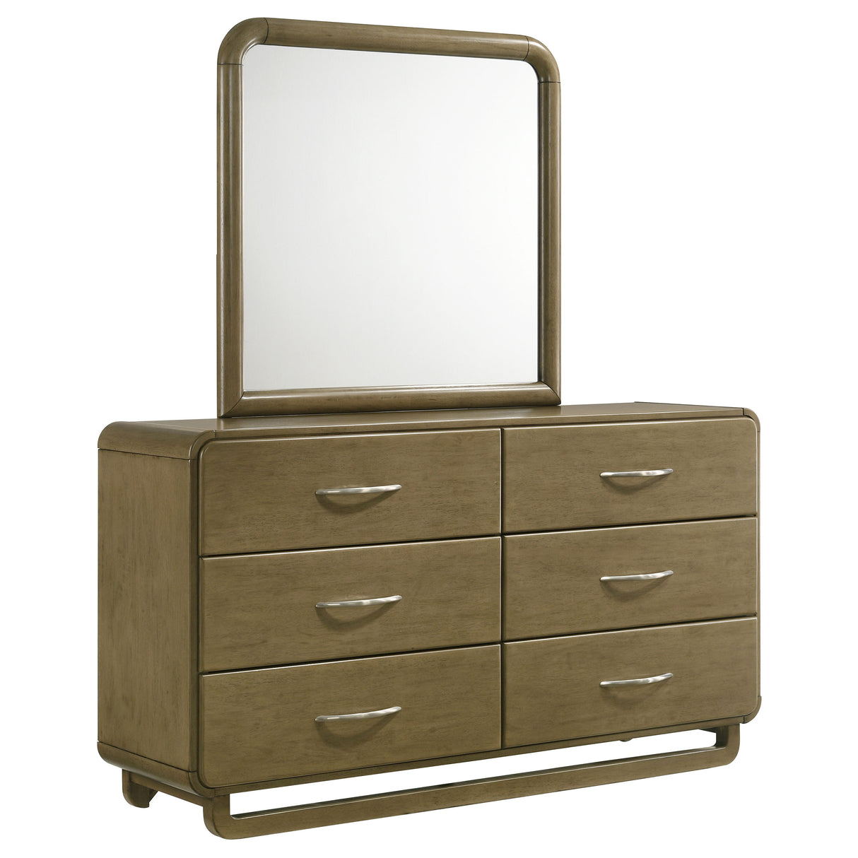 Furniture City Houma - Coaster - Amsbury 6-drawer Dresser and Mirror Nutmeg - 224273M