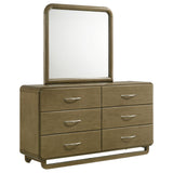 Furniture City Houma - Coaster - Amsbury 6-drawer Dresser and Mirror Nutmeg - 224273M