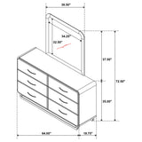 Amsbury 6-drawer Dresser and Mirror Nutmeg