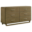 Furniture City Houma - Coaster - Amsbury 6-drawer Dresser Cabinet Nutmeg - 224273