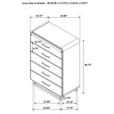 Amsbury 5-drawer Chest of Drawers Nutmeg