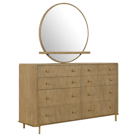 Furniture City Houma - Coaster - Arini 8-drawer Dresser with Mirror Sand Wash - 224303M