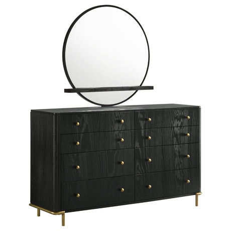 Furniture City Houma - Coaster - Arini 8-drawer Dresser with Mirror Black - 224333M