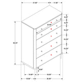 Arini 5-drawer Bedroom Chest Black