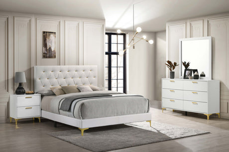 Furniture City Houma - Coaster - Kendall 4-piece Eastern King Bedroom Set White - 224401KE-S4