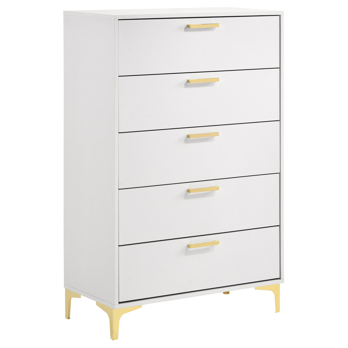 Furniture City Houma - Coaster - Kendall 5-drawer Bedroom Chest White - 224405