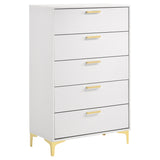 Furniture City Houma - Coaster - Kendall 5-drawer Bedroom Chest White - 224405