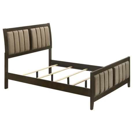 Furniture City Houma - Coaster - Wilkes 51-inch Upholstered Full Bed Dark Cocoa - 224421F