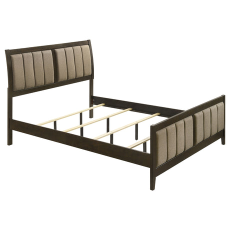 Furniture City Houma - Coaster - Wilkes 51-inch Upholstered California King Bed Dark Cocoa - 224421KW