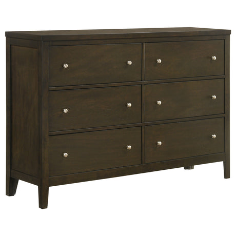 Furniture City Houma - Coaster - Wilkes 6-drawer Dresser Cabinet Dark Cocoa - 224423