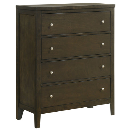 Furniture City Houma - Coaster - Wilkes 4-drawer Chest of Drawers Dark Cocoa - 224425