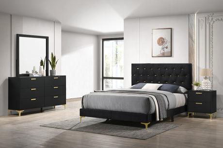 Furniture City Houma - Coaster - Kendall 4-piece Eastern King Bedroom Set Black - 224451KE-S4