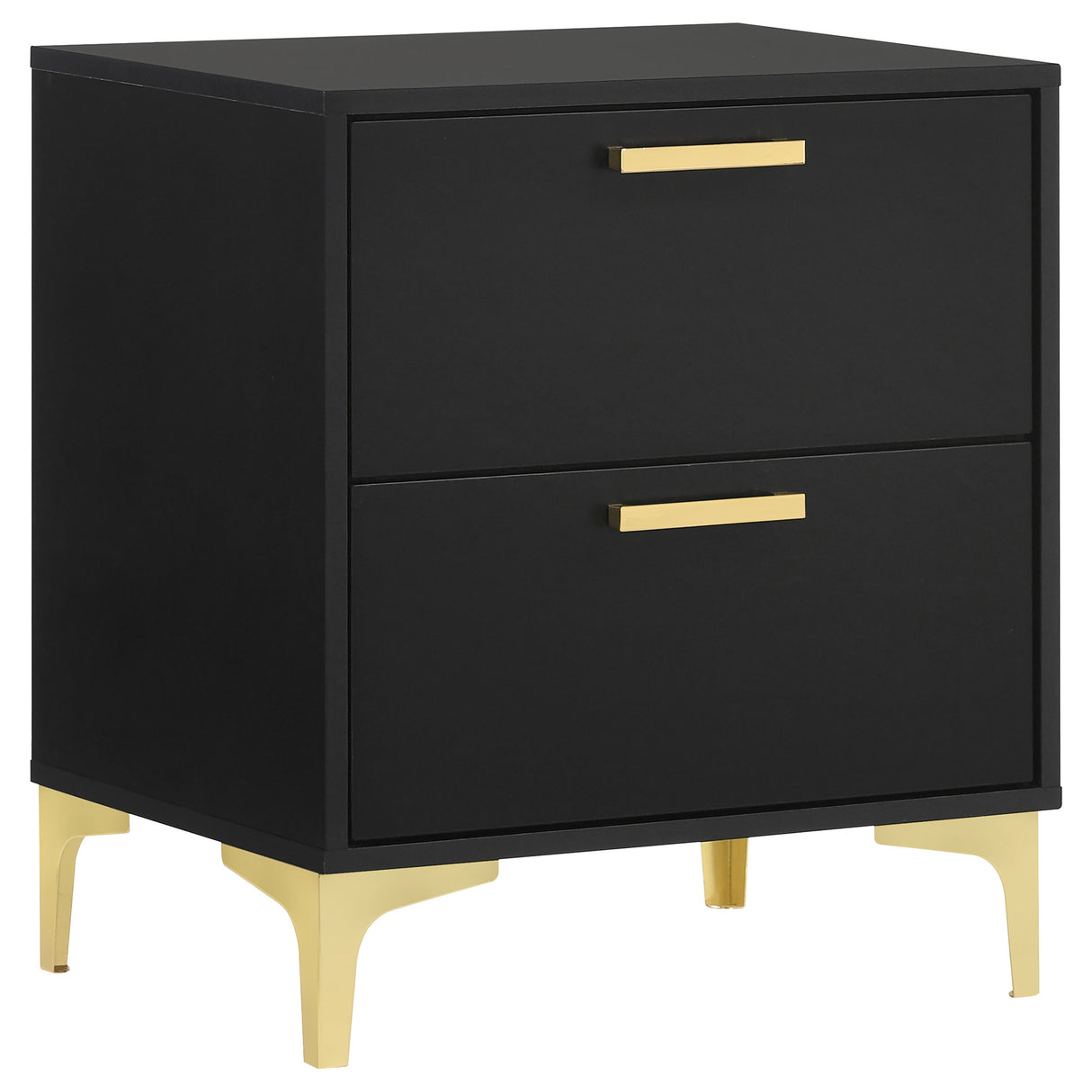 Furniture City Houma - Coaster - Kendall 2-drawer Nightstand Black - 224452