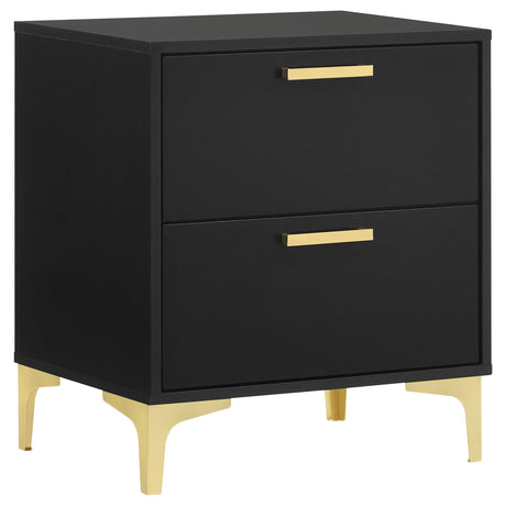 Furniture City Houma - Coaster - Kendall 2-drawer Nightstand Black - 224452