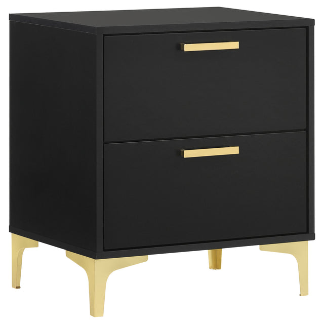 Furniture City Houma - Coaster - Kendall 2-drawer Nightstand Black - 224452
