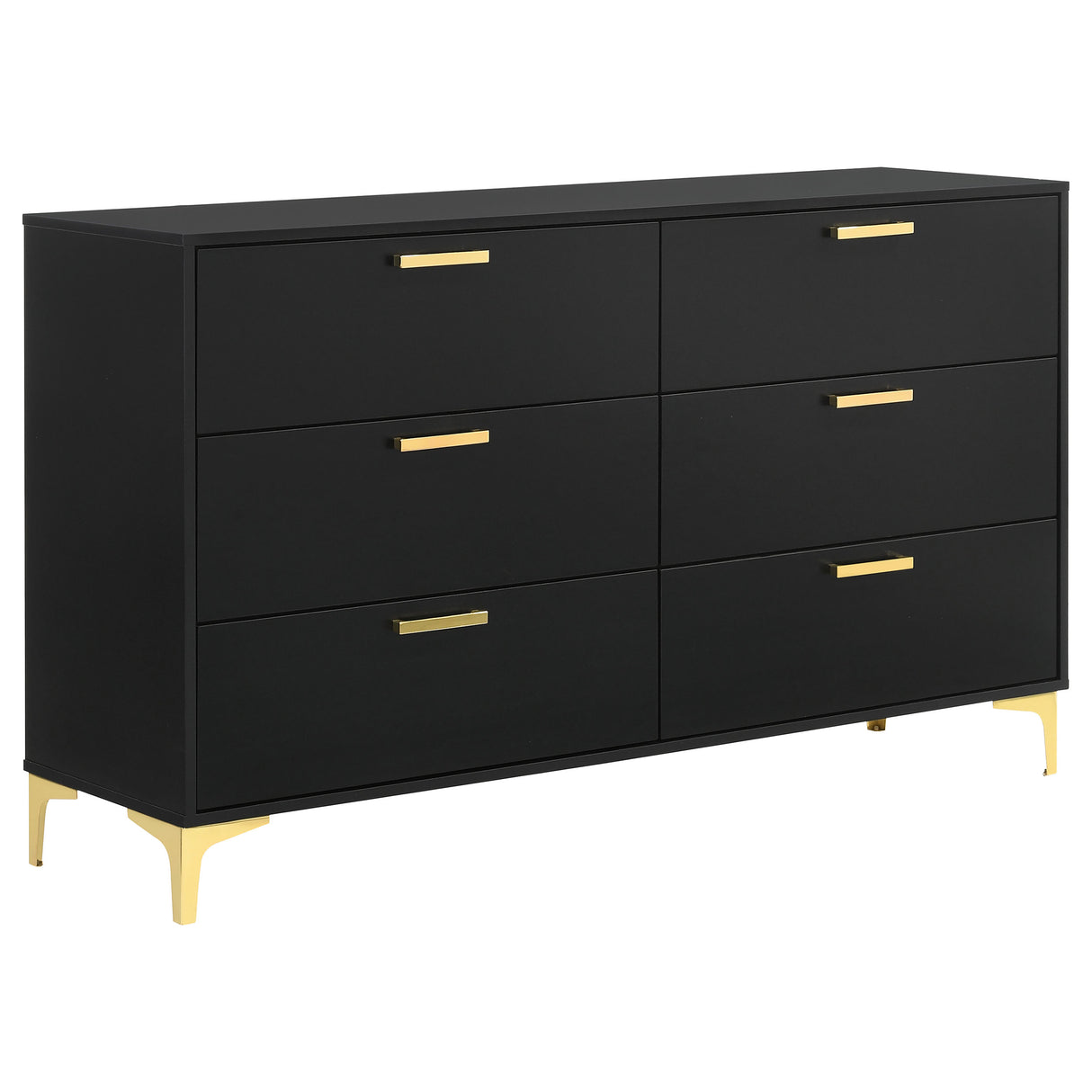 Furniture City Houma - Coaster - Kendall 6-drawer Dresser Black - 224453