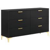Furniture City Houma - Coaster - Kendall 6-drawer Dresser Black - 224453