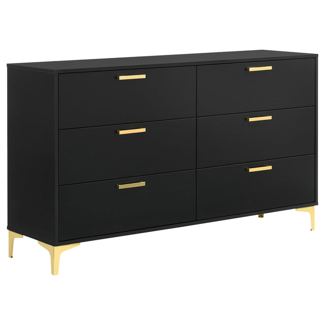 Furniture City Houma - Coaster - Kendall 6-drawer Dresser Black - 224453