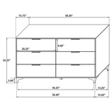 Kendall 6-drawer Dresser Black