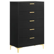 Furniture City Houma - Coaster - Kendall 5-drawer Bedroom Chest Black - 224455