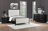 Furniture City Houma - Coaster - Brookmead 4-piece Upholstered Queen Bedroom Set Black - 224710Q-S4