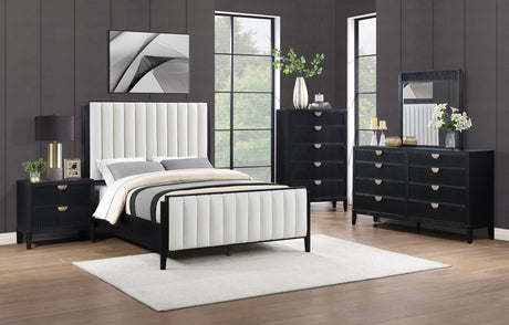 Furniture City Houma - Coaster - Brookmead 5-piece Upholstered Queen Bedroom Set Black - 224710Q-S5