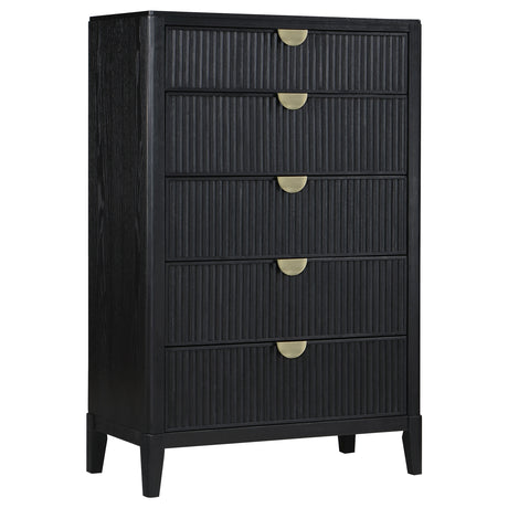 Furniture City Houma - Coaster - Brookmead 5-drawer Bedroom Chest Black - 224715