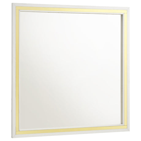 Furniture City Houma - Coaster - Lucia Dresser Mirror White - 224734